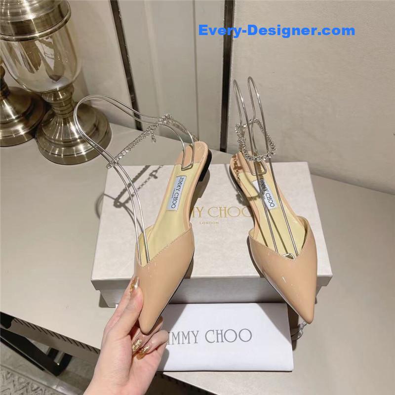 J1m*y Ch00 spring and summer crystal chain pumps