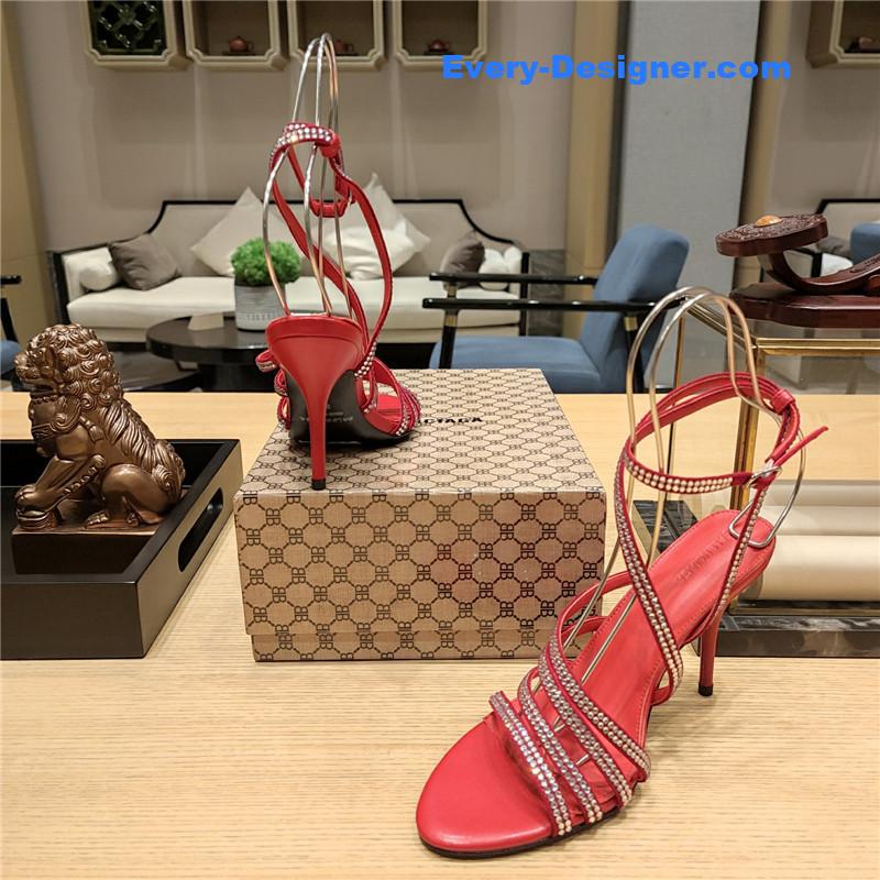 ba1en*iaga crystal hot D1am0nd strap sandals