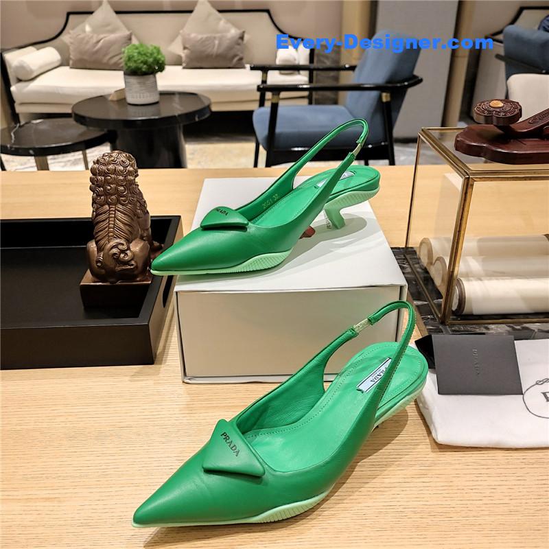Pra*a kitten heel mules
