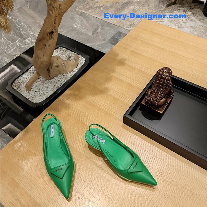 Pra*a kitten heel mules