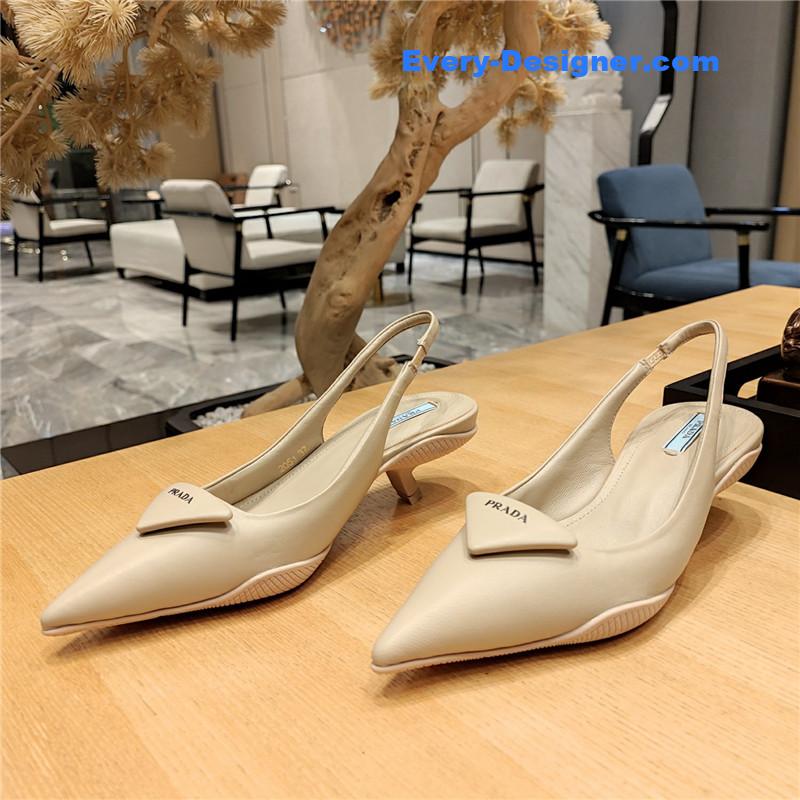 Pra*a kitten heel mules