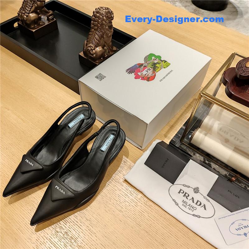 Pra*a kitten heel mules