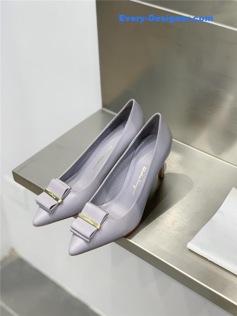 Salvatore Ferragamo double bow pointed pumps