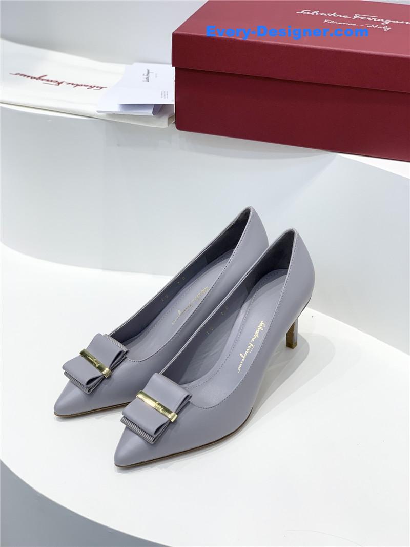 Salvatore Ferragamo double bow pointed pumps