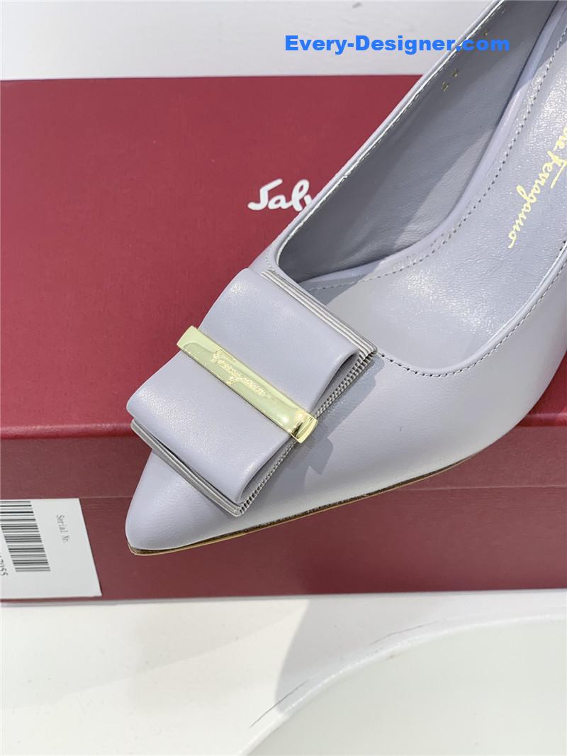 Salvatore Ferragamo double bow pointed pumps