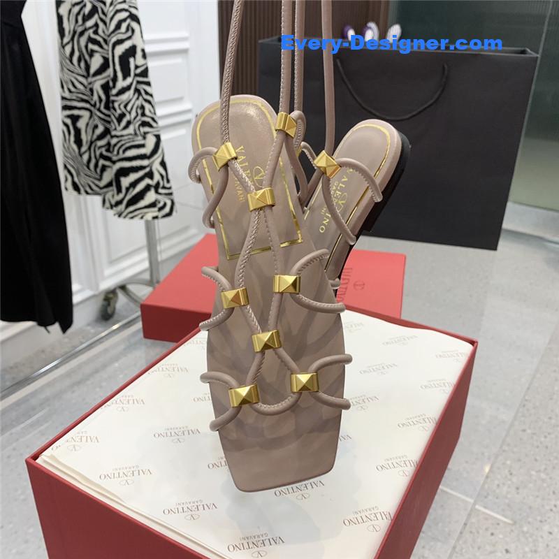 Va1e*ntin0 studded lace-up sandals