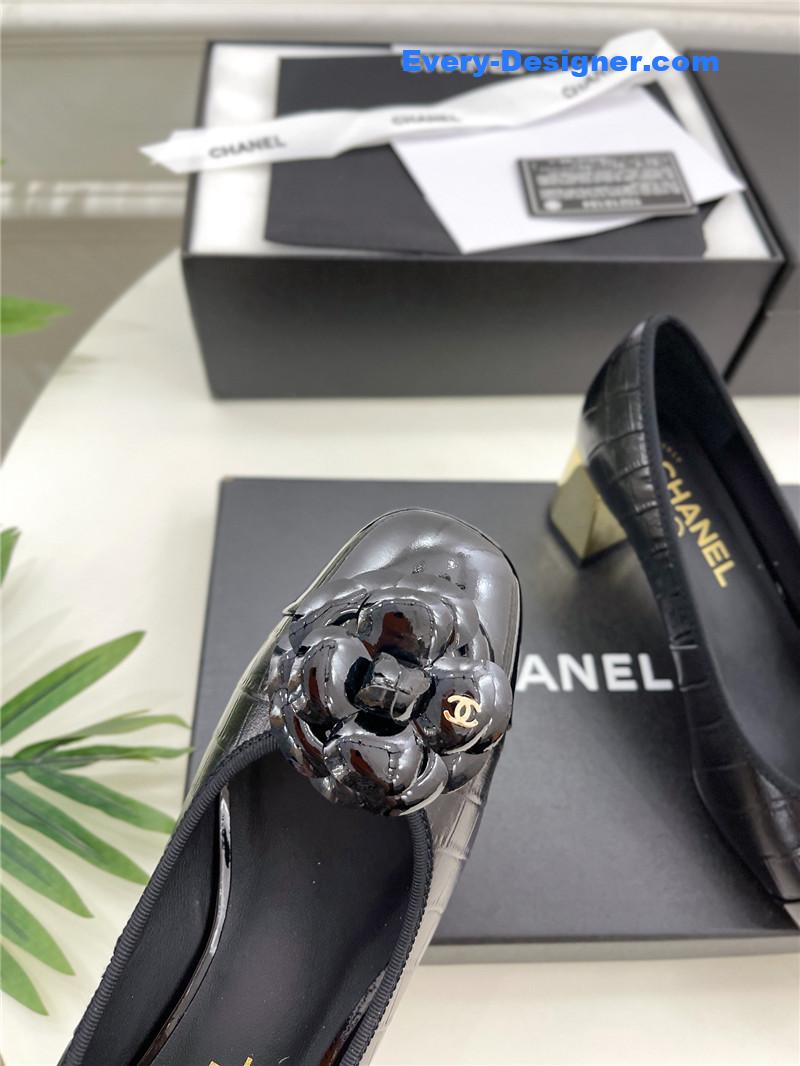 CC catwalk style camellia shoes