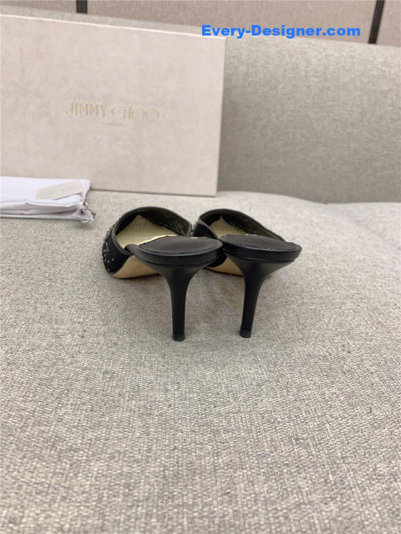 J1m*y Ch00 new rhinestone mesh fairy shoes wedding shoes