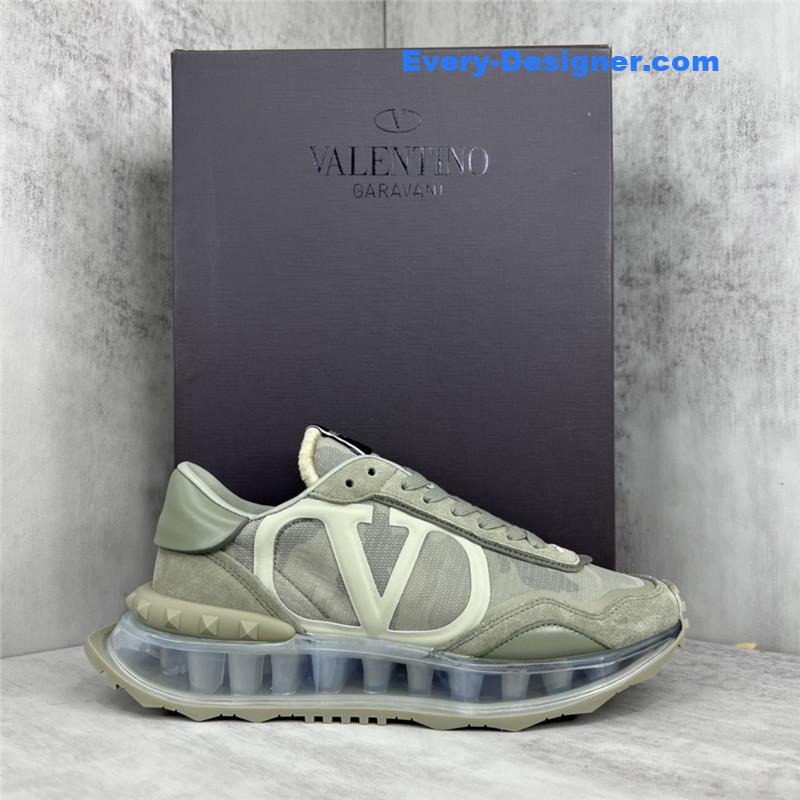 Va1e*ntin0 high satin canvas loafers