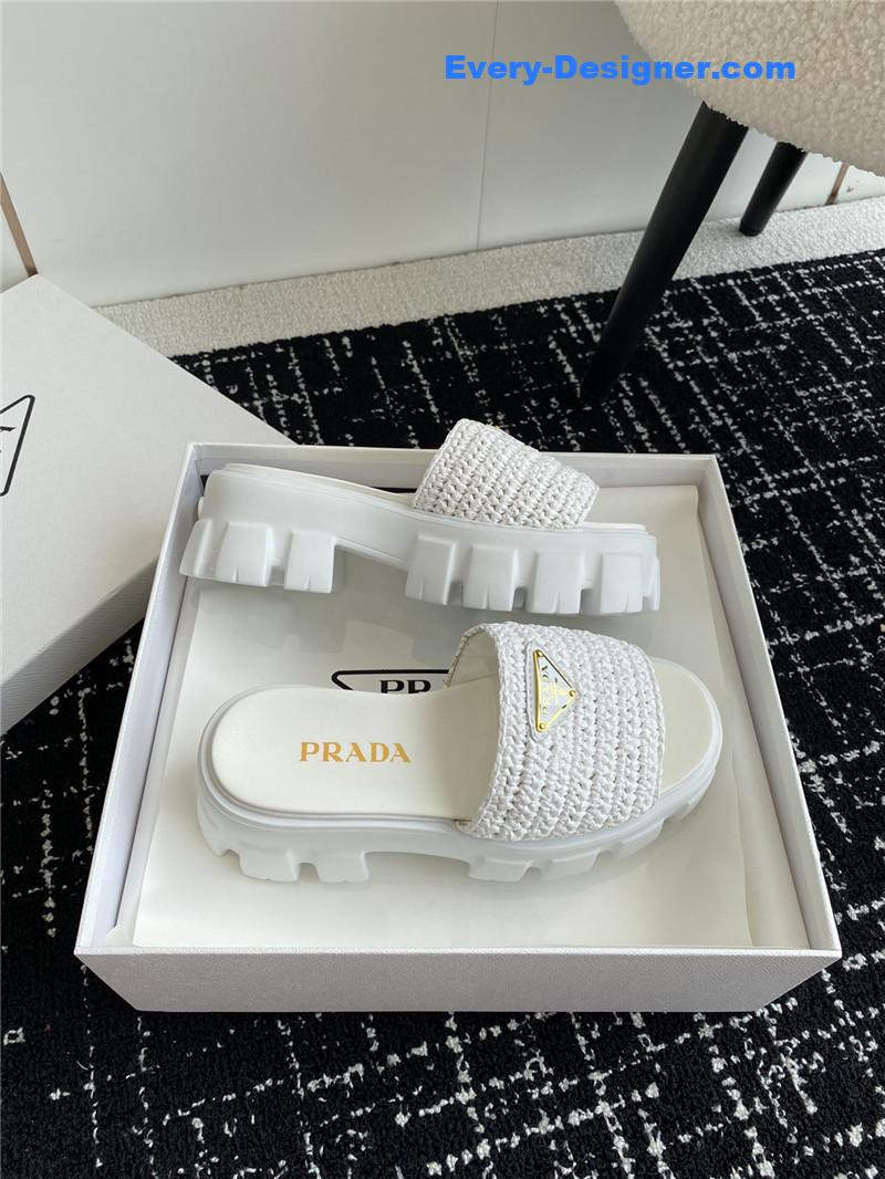 Pra*a gear platform woven slippers