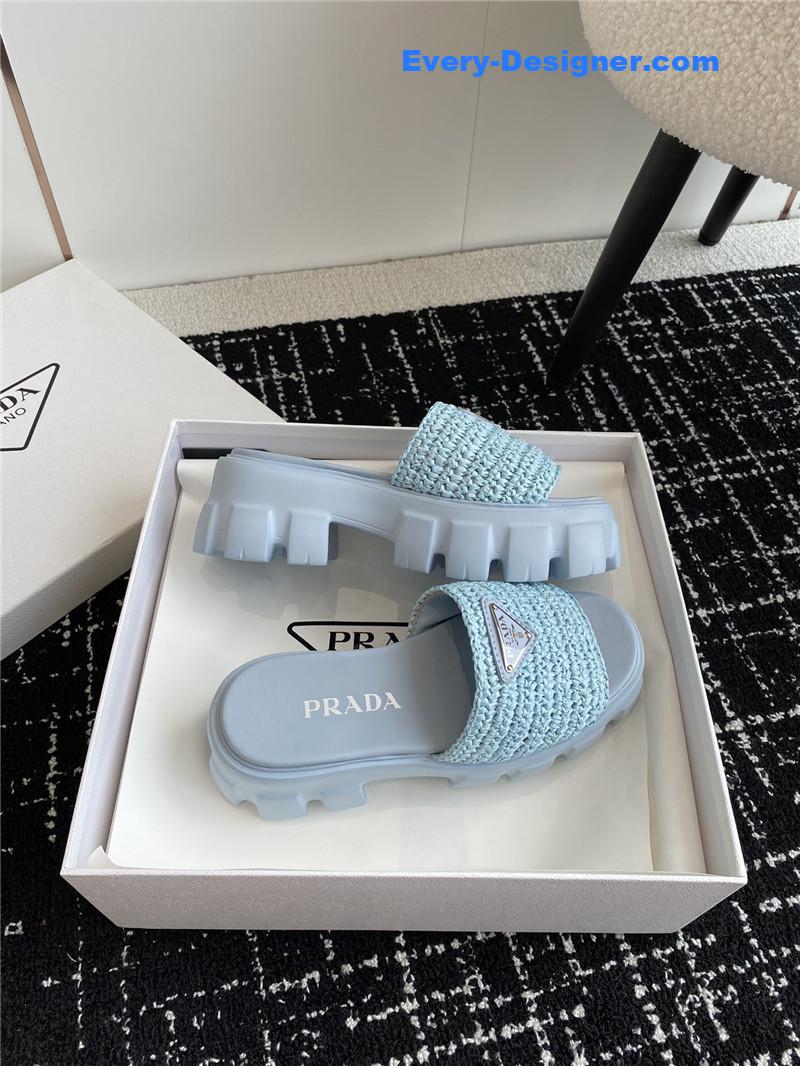 Pra*a gear platform woven slippers