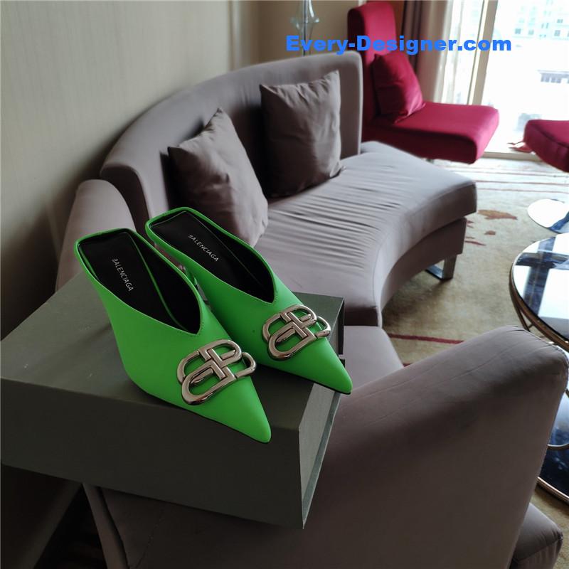 Ba1en*iaga new double b buckle muller slippers