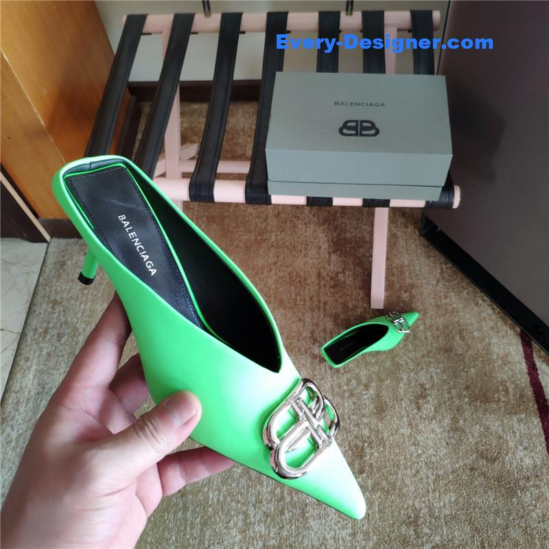 Ba1en*iaga new double b buckle muller slippers