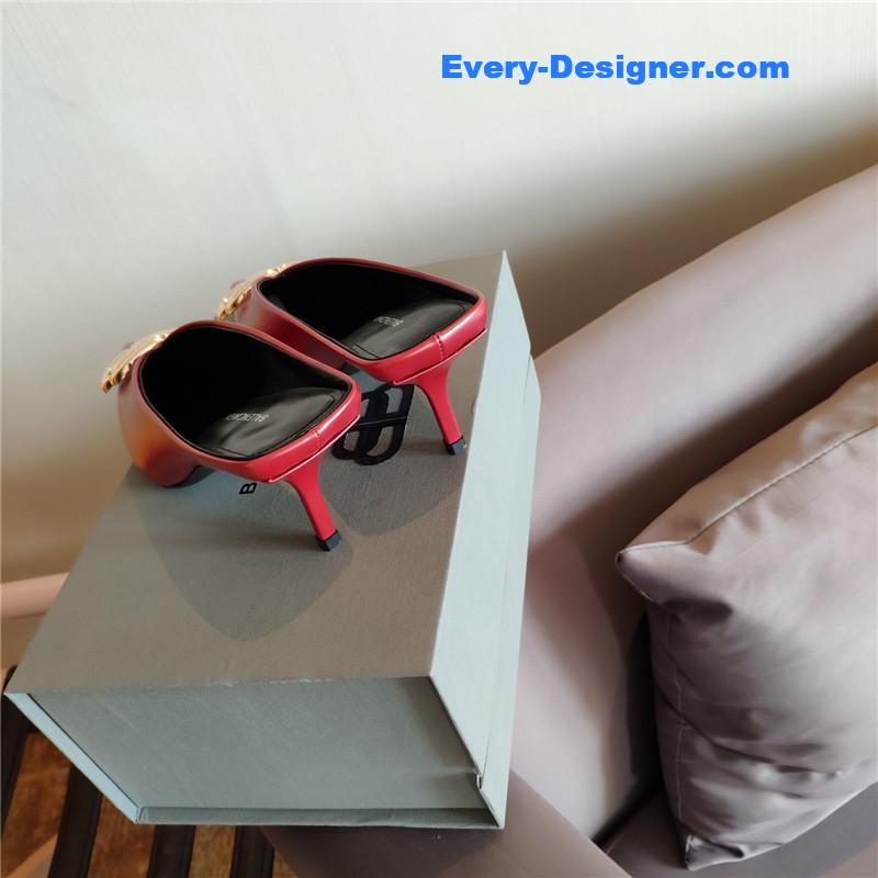 Ba1en*iaga new double b buckle muller slippers