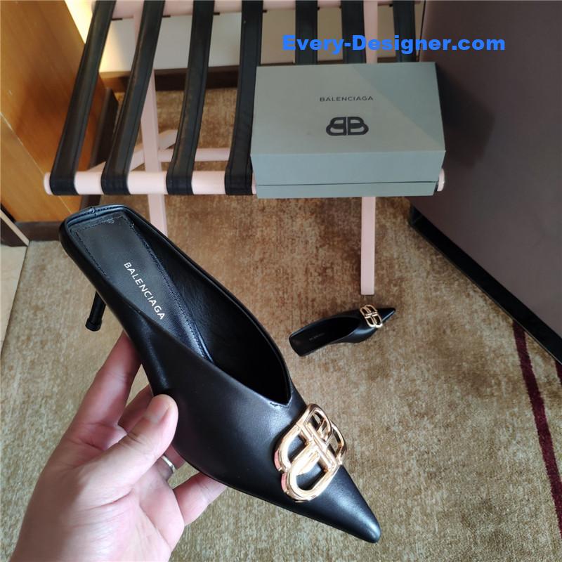 Ba1en*iaga new double b buckle muller slippers