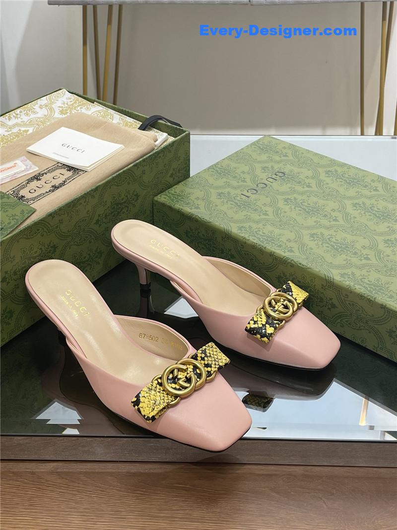 Gvc*1 early autumn cat heel muller slippers