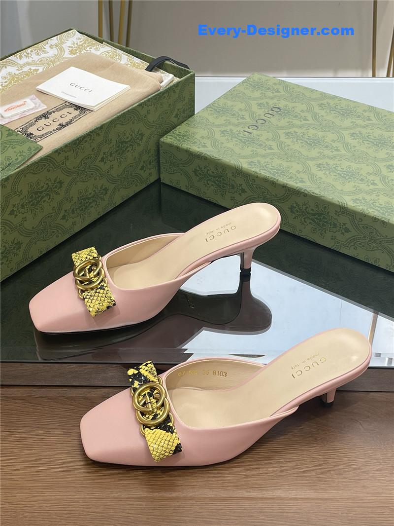 Gvc*1 early autumn cat heel muller slippers
