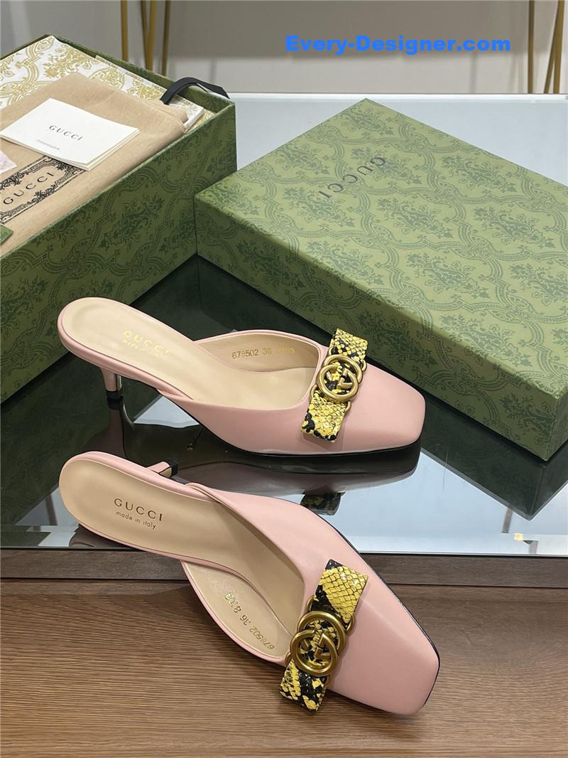 Gvc*1 early autumn cat heel muller slippers