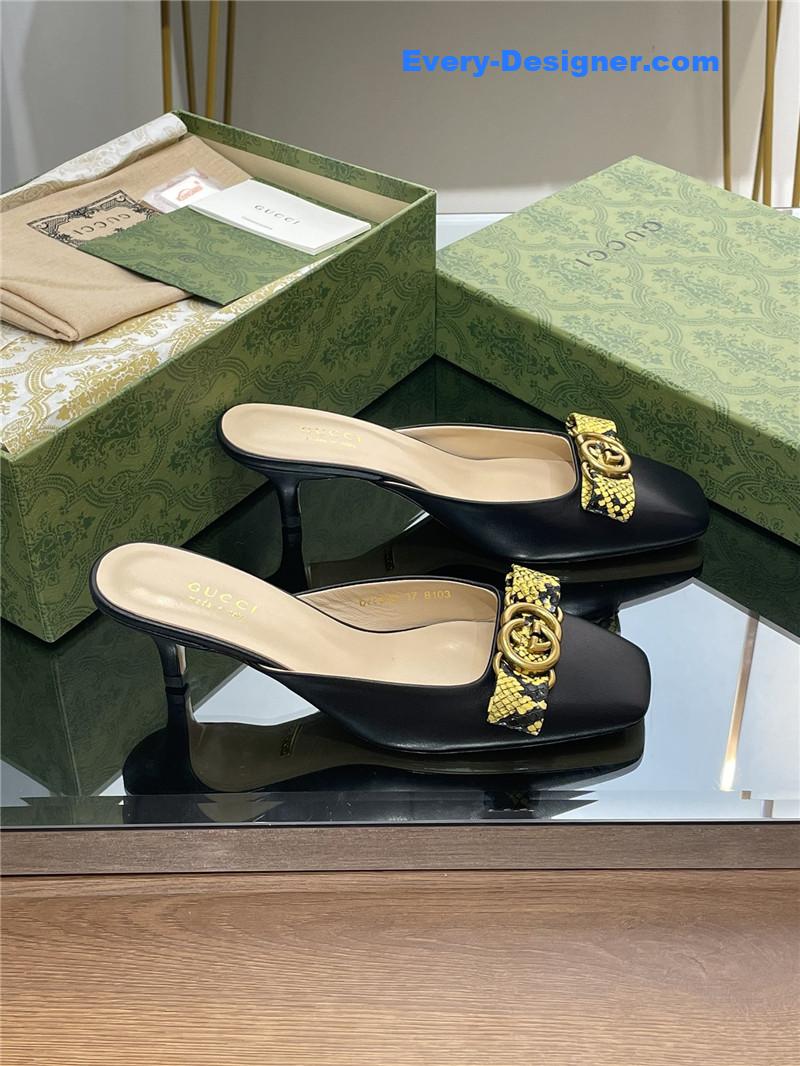 Gvc*1 early autumn cat heel muller slippers