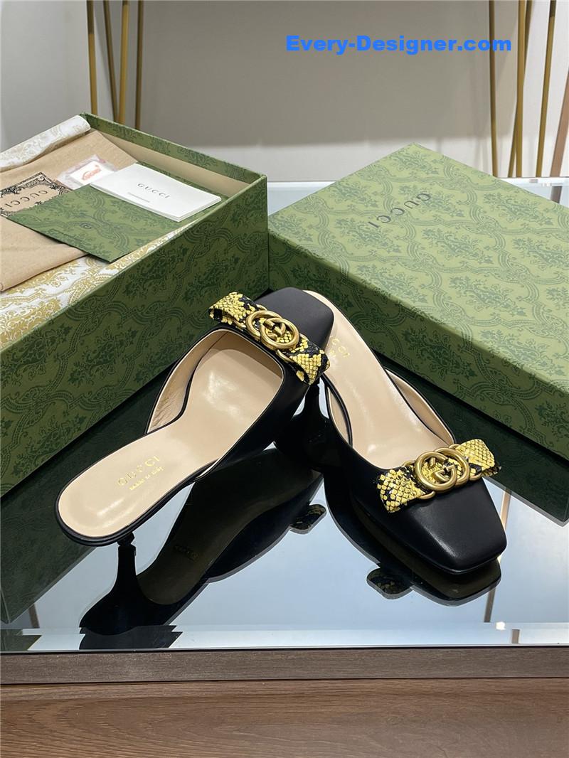 Gvc*1 early autumn cat heel muller slippers