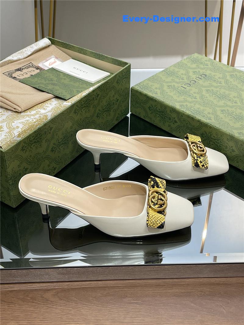 Gvc*1 early autumn cat heel muller slippers