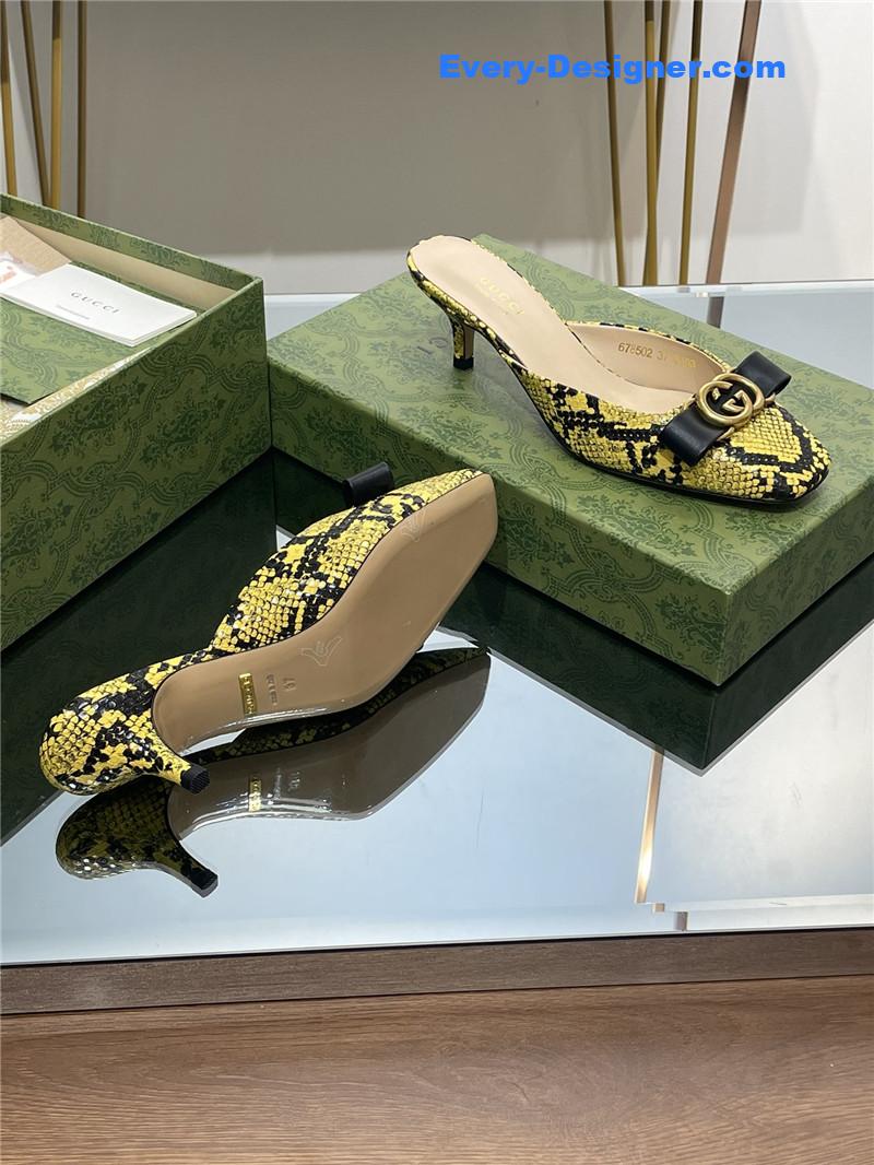 Gvc*1 early autumn cat heel muller slippers