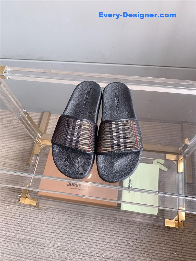 Bv*b*rry classic plaid slides