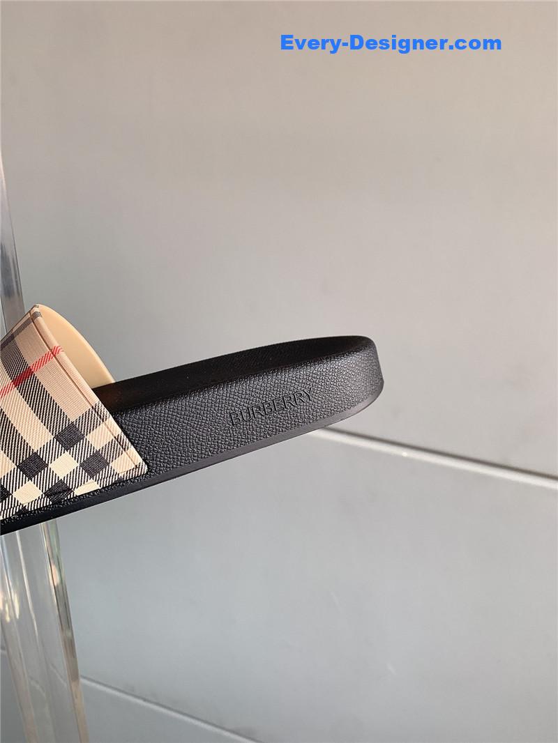 Bv*b*rry classic plaid slides