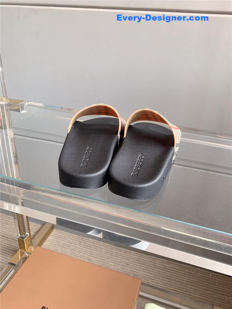 Bv*b*rry classic plaid slides