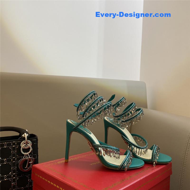 Rene Caovilla Classic Snake Wrap Sandals