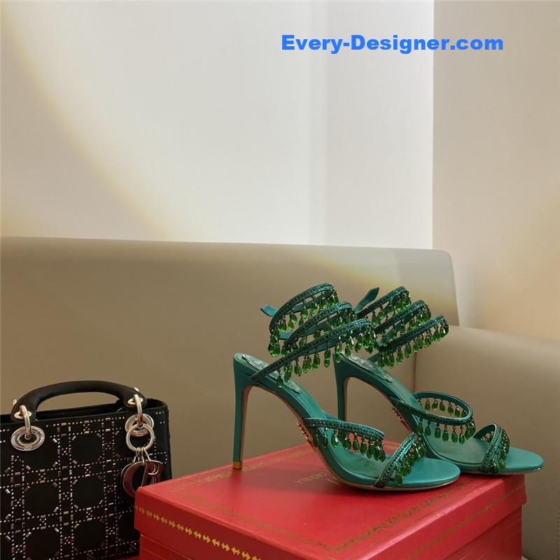 Rene Caovilla Classic Snake Wrap Sandals