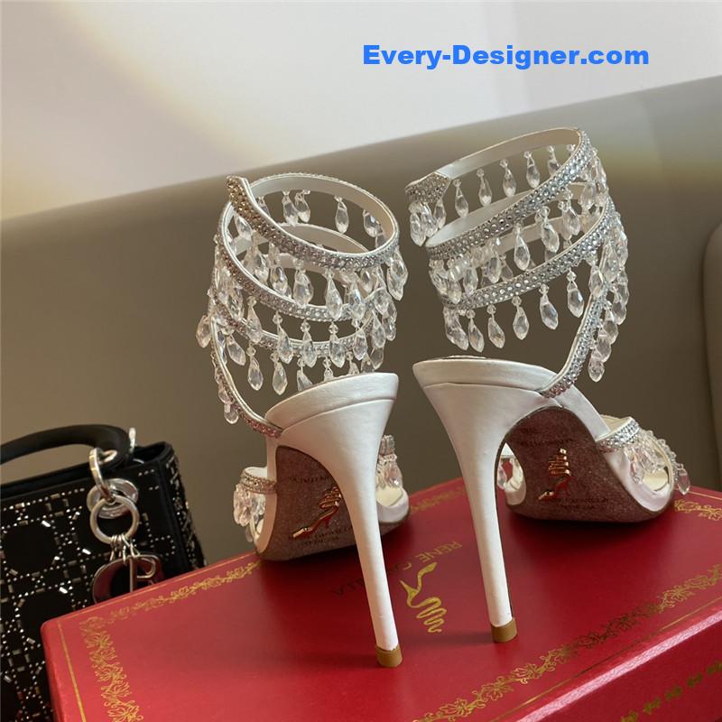 Rene Caovilla Classic Snake Wrap Sandals