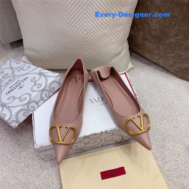 Va1e*ntin0 v logo slip-ons