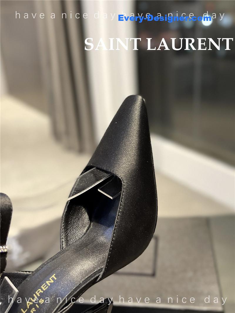 Y51 fanny crepe satin slingback pumps