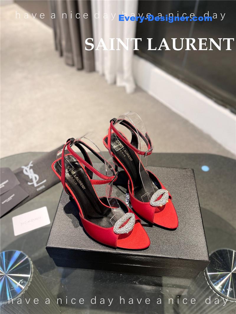Y51 pointed crepe satin slingback pumps