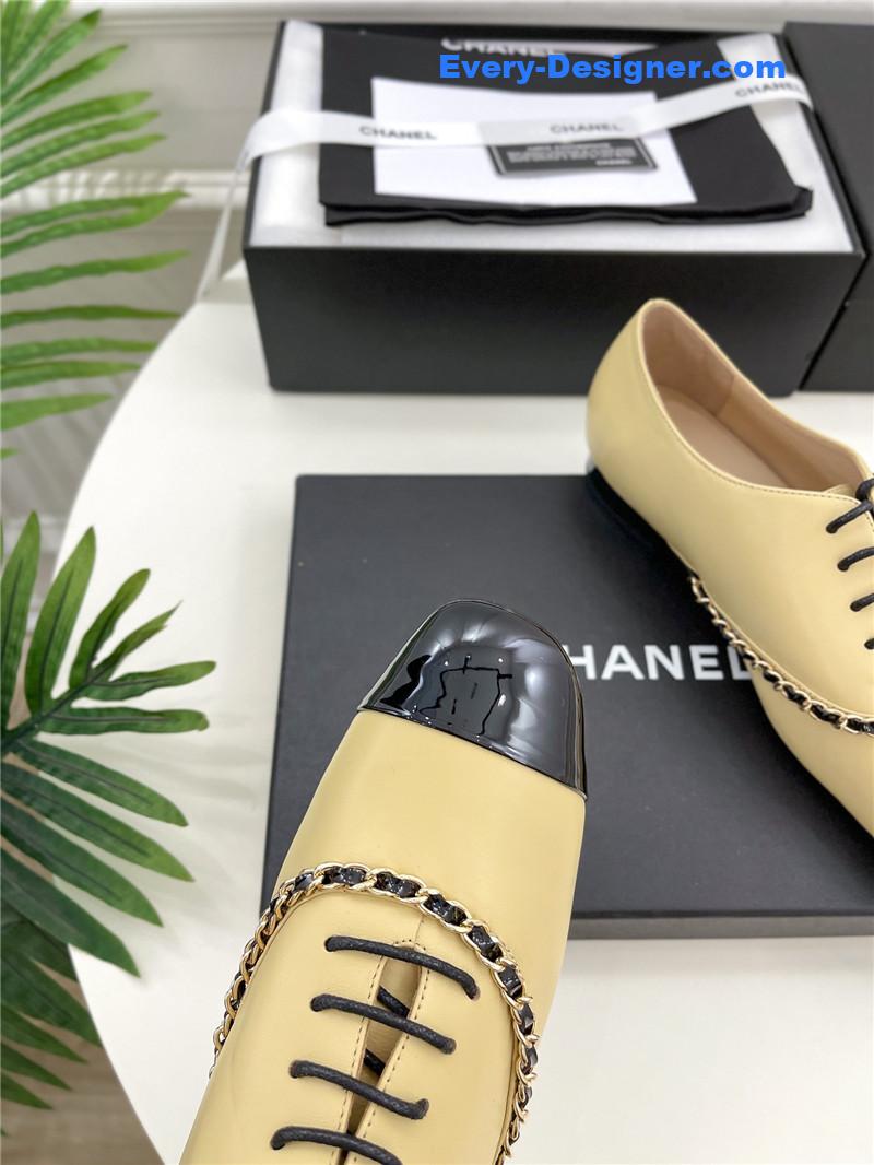 CC catwalk chain lace-up shoes