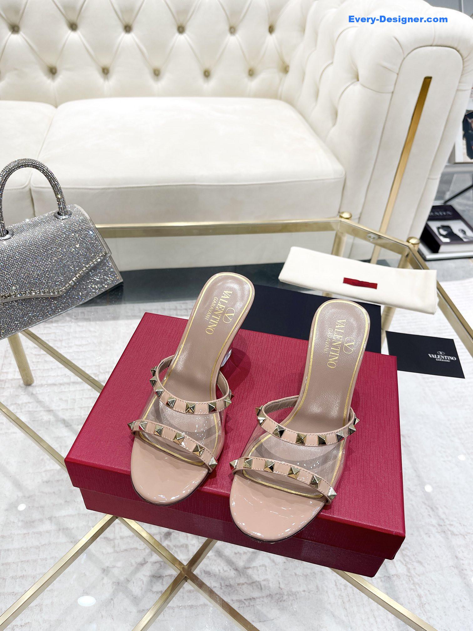 Va1e*ntin0 new high-heeled half slippers