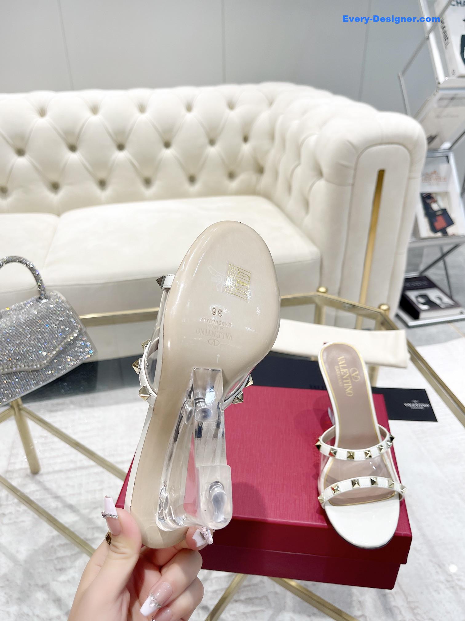 Va1e*ntin0 new high-heeled half slippers