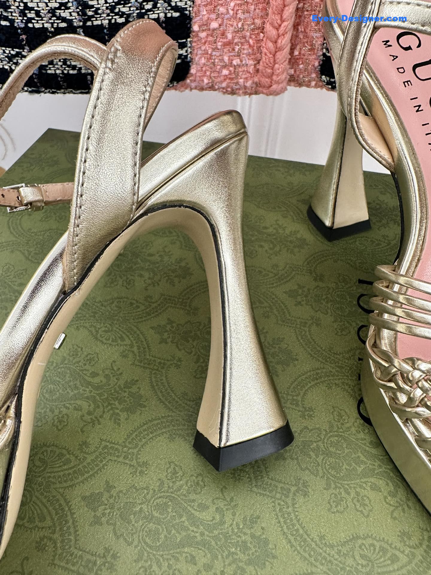 Gvc*1 platform woven strap high heels