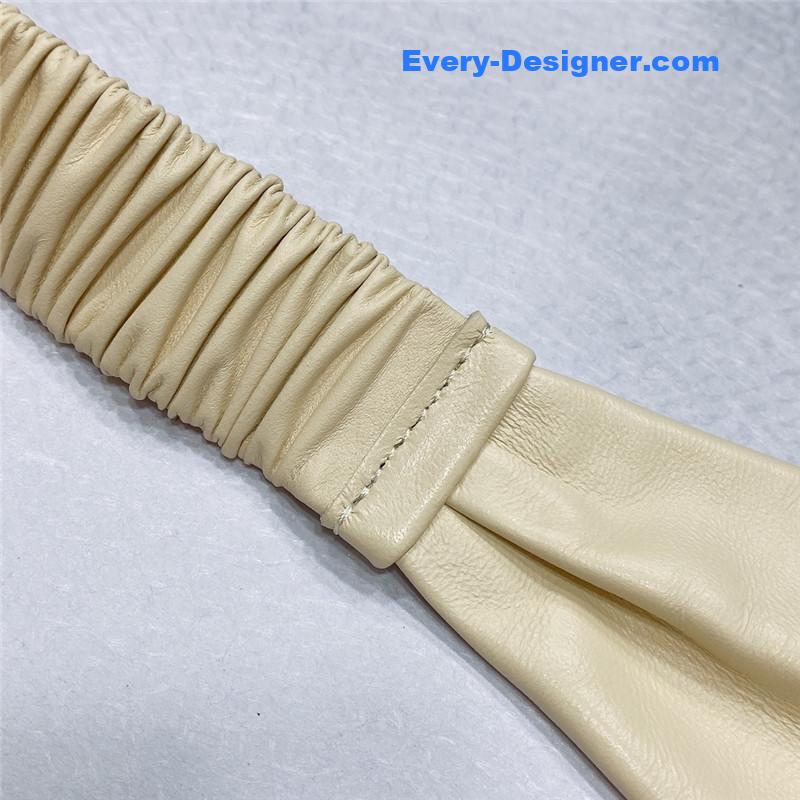 Ch**el smooth Ch**el brass buckle sheepskin elastic belt