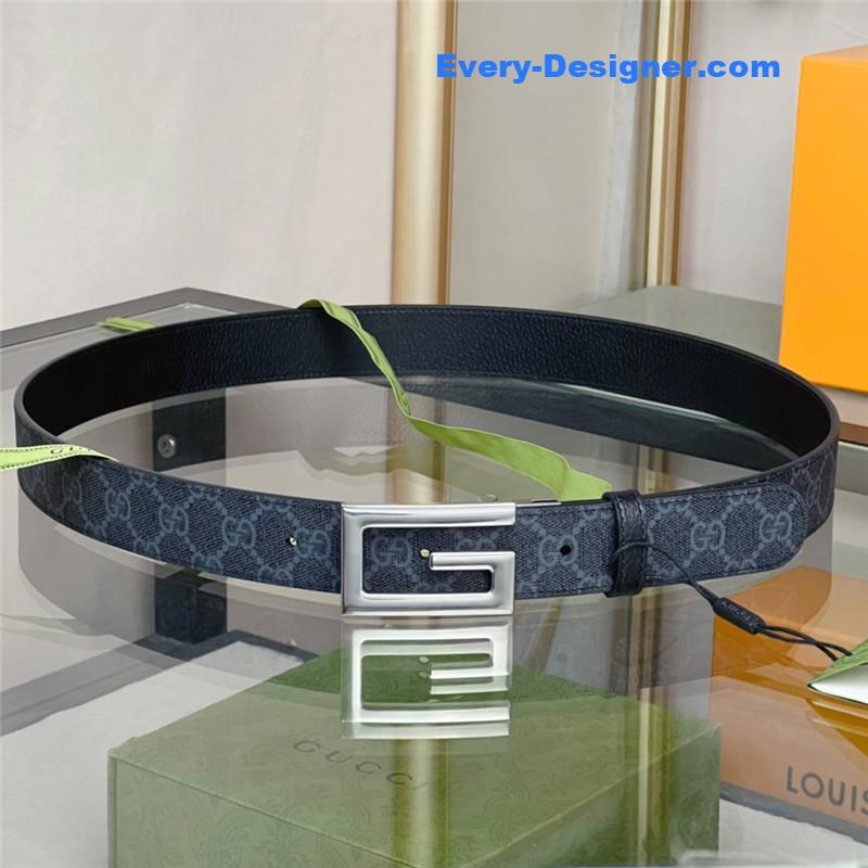 Gvc*1 square g buckle reversible belt