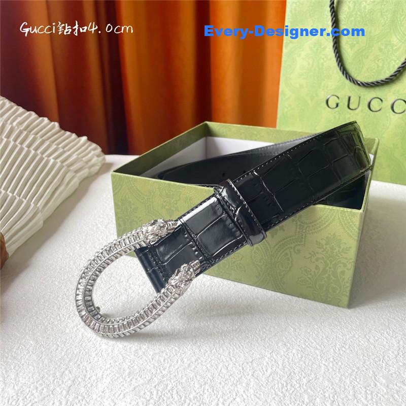 Gvc*1 crocodile calfskin belt