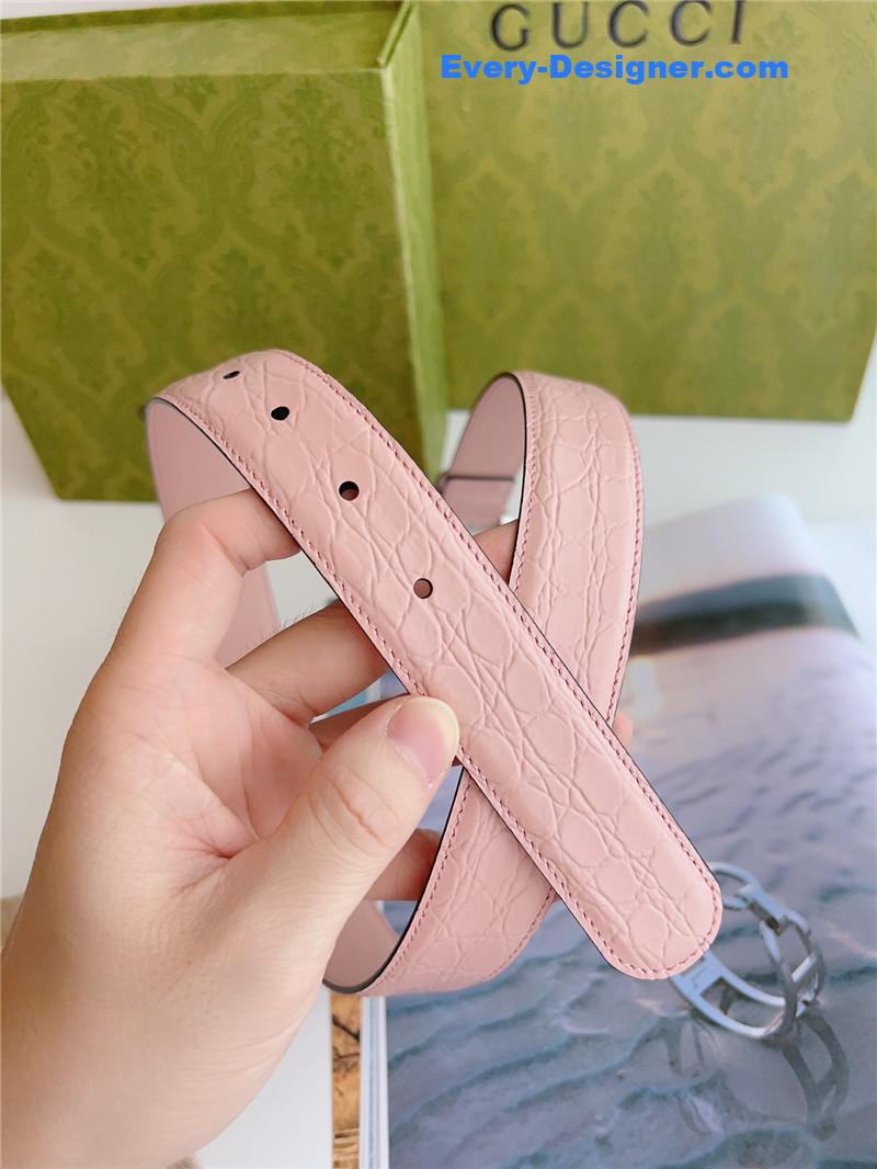 Gvc*1 print embossed leather belt