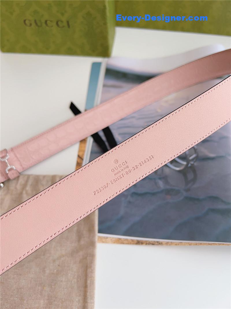 Gvc*1 print embossed leather belt