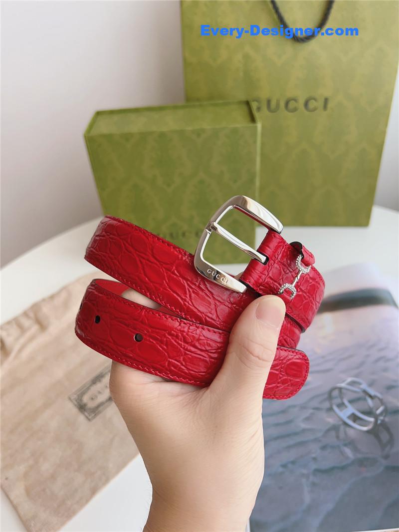 Gvc*1 print embossed leather belt