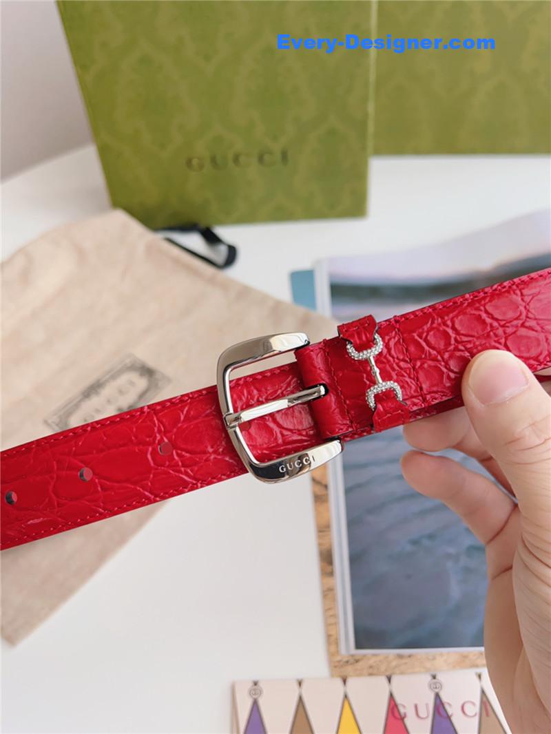 Gvc*1 print embossed leather belt