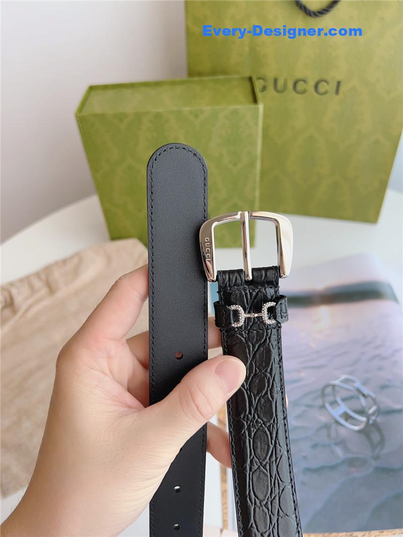 Gvc*1 print embossed leather belt