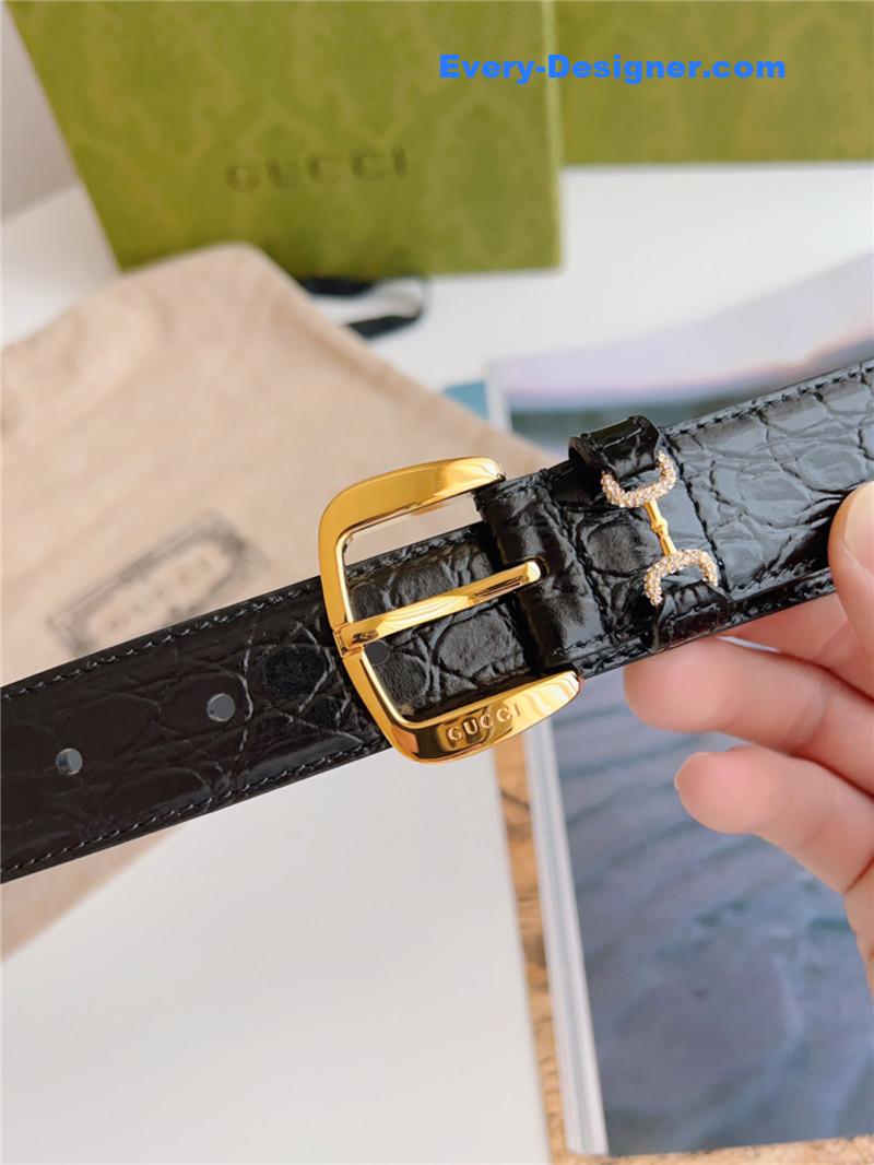 Gvc*1 print embossed leather belt