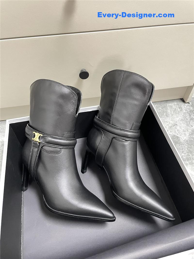 Ce1i*e autumn and winter new retro arc de triomphe ankle boots