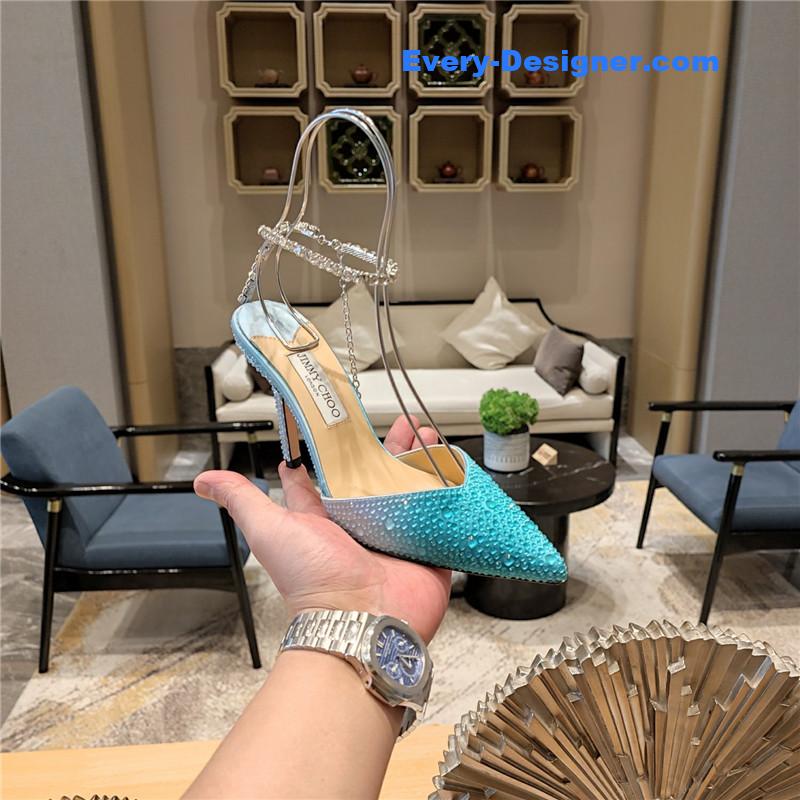 j1m*y ch00 blue color block hot D1am0nd wedding shoes